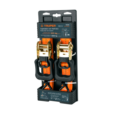 Juego de 2 sujetadores con matraca carga máxima 1000 kg