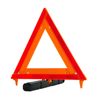 Triangulo de seguridad de 44 cm de alto con estuche plástico
