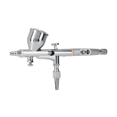 Pistola aerográfica de gravedad con vaso fijo, Truper