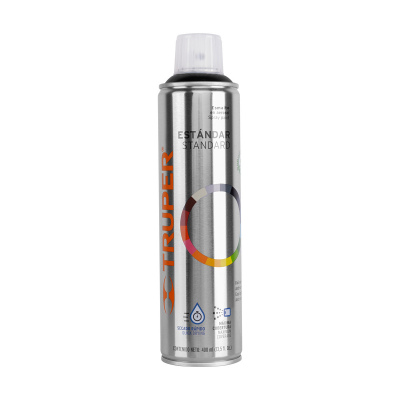 Pintura en aerosol Truper, negro brillante, bote esbelto, 400 ml