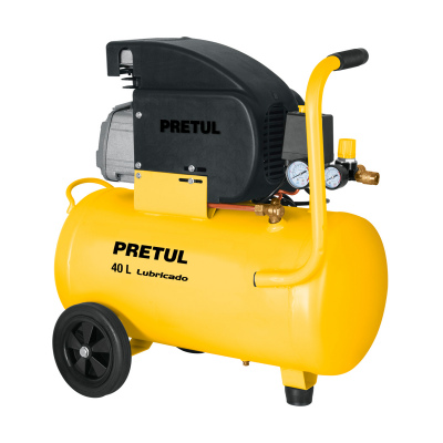 Compresor de aire, lubricado, horizontal 40L 3HP 127V Pretul