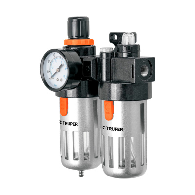 Filtro y regulador de aire con módulo de lubricación, Truper