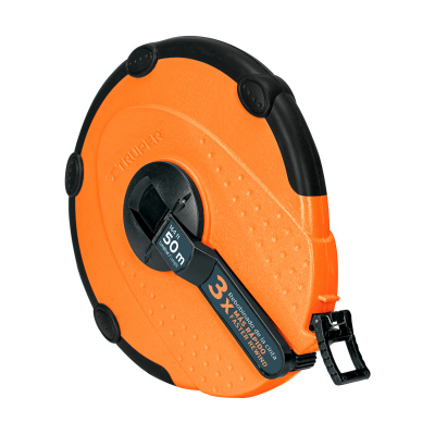 Cinta métrica larga 100 m fibra de vidrio, tipo cruceta