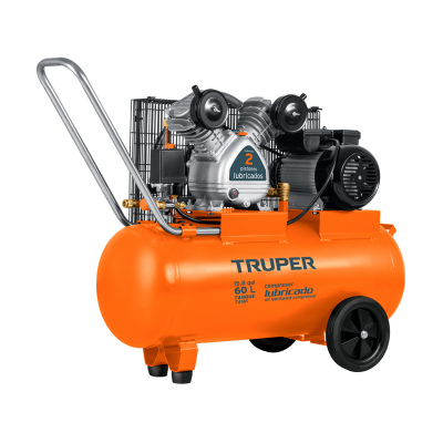 Compresor de aire, con banda, horizontal 60L 4HP 127V Truper