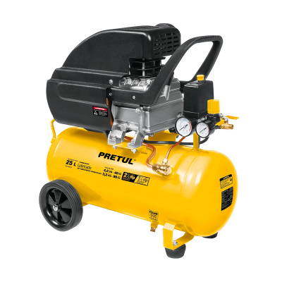 Compresor de aire, lubricado, 25 litros