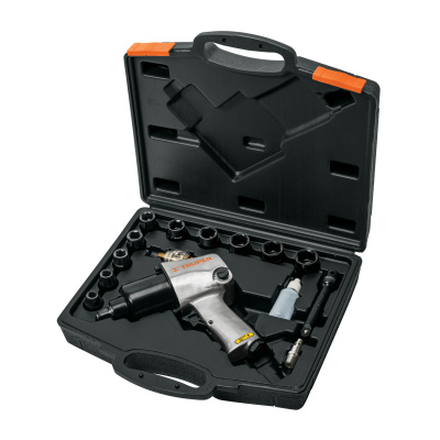 Kit de llave de impacto 1/2" ind. con estuche plástico Truper