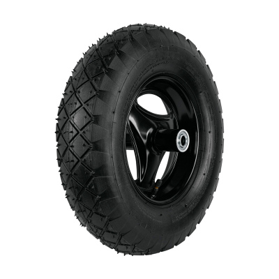 Llanta completa neumática 16", incluye eje y baleros, Pretul