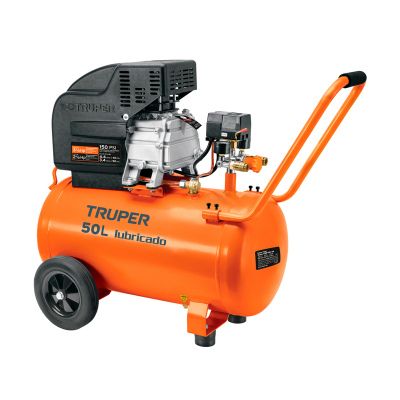 Compresor de aire, lubricado,horizontal 50L 3½HP 127V Truper