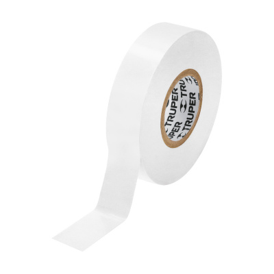 Cinta de aislar de 18 m x 19 mm, blanca, Truper