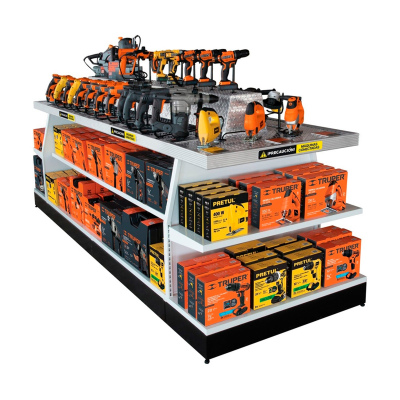 Mueble power center con herramienta eléctrica