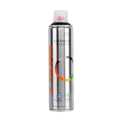 Pintura en aerosol Truper, negro satín, bote esbelto, 400 ml