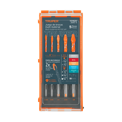 Juego de 5 brocas multimaterial, Truper