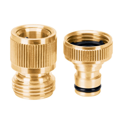 Conector 3/4" rápido de latón grifo-manguera sistema click Truper
